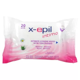 X-Epil intim törlőkendő 20 db - bio és natúr kozmetikumok
