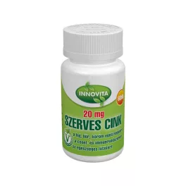 Innovita szerves cink tabletta 60 db - bio és vegán étrendkiegészítők