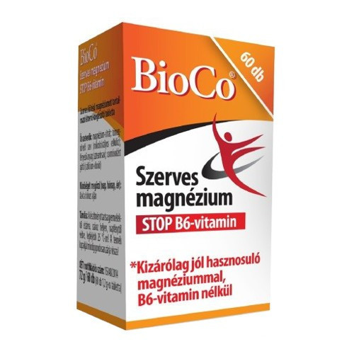 Bioco szerves magnézium stop b6-vitamin tabletta 60 db