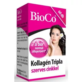 Bioco kollagén tripla szerves cinkkel 60db - bio és vegán étrendkiegészítők