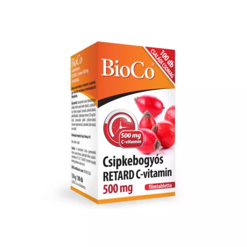 Bioco csipkeb. c-vitamin retard 500mg 100db - bio és vegán étrendkiegészítők