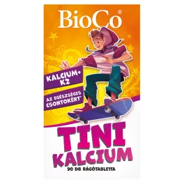   Bioco tini kalcium vitaminokat és ásványi anyagokat tartalmazó, cseresznye ízű rágótabletta 90 db