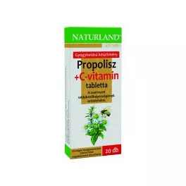 Naturland propolisz+c-vitamin szopogató tabletta 20 db - bio és vegán étrendkiegészítők