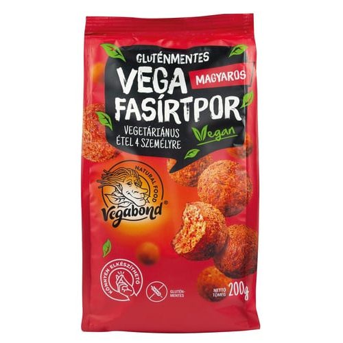 Vegabond vega fasírtpor gluténmentes magyaros 200 g