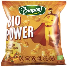 Biopont bio power extrudált kukorica pizza ízesítéssel 55 g - bio és új hullámos étkezés