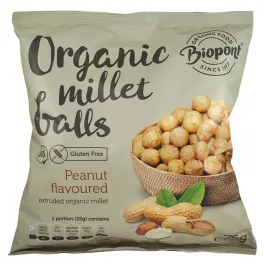 Biopont bio extrudált kölesgolyó földimogyorós 75 g - bio és új hullámos étkezés