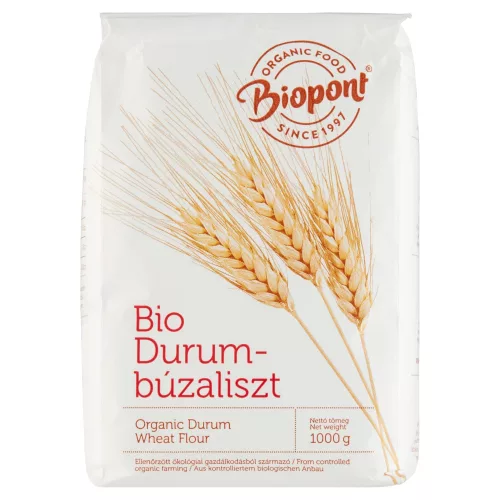 Biopont bio durumbúzaliszt sima 1000 g - bio és új hullámos étkezés