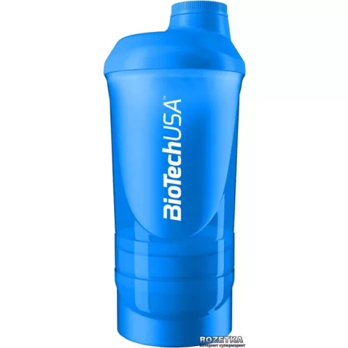 BiotechUSA Keverőpalack Biotech Wave+ kék 600ml(+200ml+150ml)