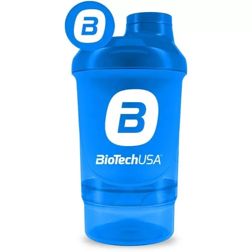 BiotechUSA Keverőpalack Biotech Wave+ Nano 300ml (+150ml) átlátszó
