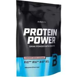 BiotechUSA Protein Power 1000g zsák eper-banán