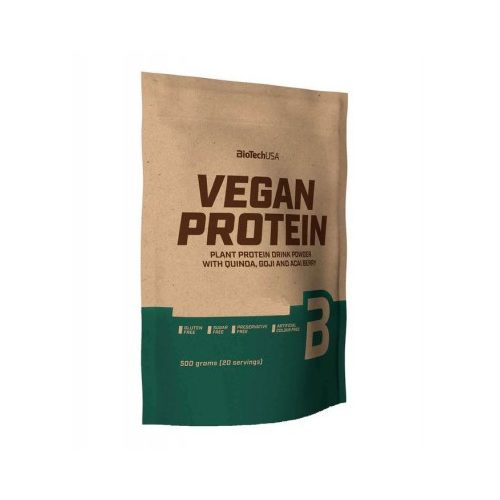 Biotech vegan protein vaníliás sütemény ízű fehérje italpor 500 g