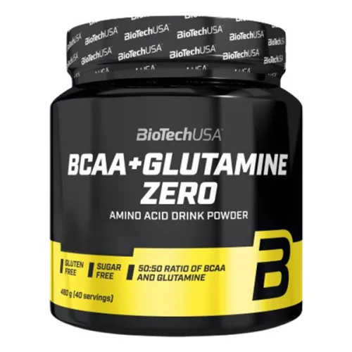 Biotechusa bcaa+glutamine zero 480g barackos ice tea
