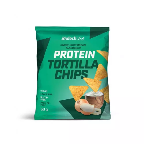 BiotechUSA Protein Tortilla Chips 50g hagymás-tejfölös 16/dob