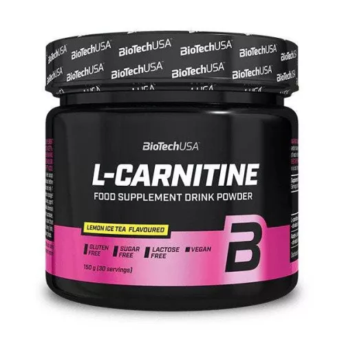 BiotechUSA L-Carnitine flavoured drink powder 150g citromos ice tea