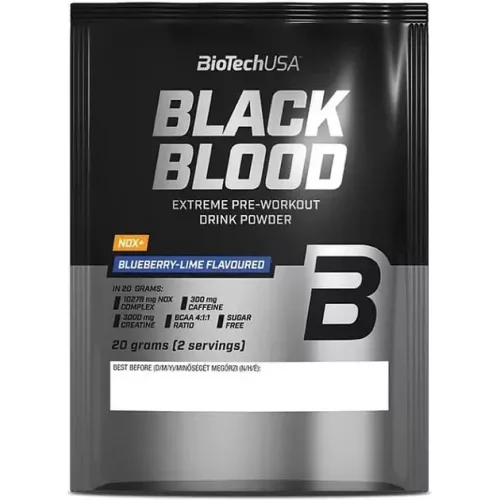 BiotechUSA Black Blood NOX+ 20g áfonya-lime