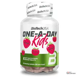 BiotechUSA One a Day Kids 90 tbl eper-málna