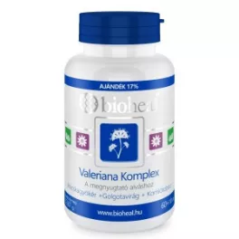 Bioheal valeriana komplex (macskagyökér+golgotavirág+komlótoboz) kapszula 70 db - bio és vegán étrendkiegészítők
