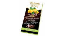 Diabette töltött étcsokoládé citrom-menta 80 g