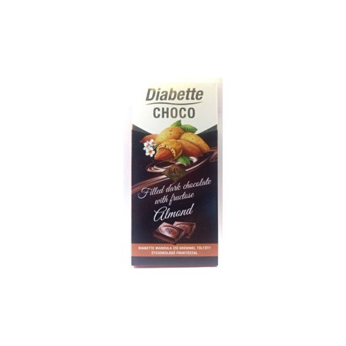 Dibette mandula ízű krémmel töltött étcsokoládé fruktózzal 80 g