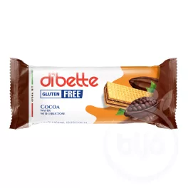Dibette kakaós krémmel töltött mártatlan ostya, fruktózzal gluténmentes 50 g - bio és új hullámos étkezés