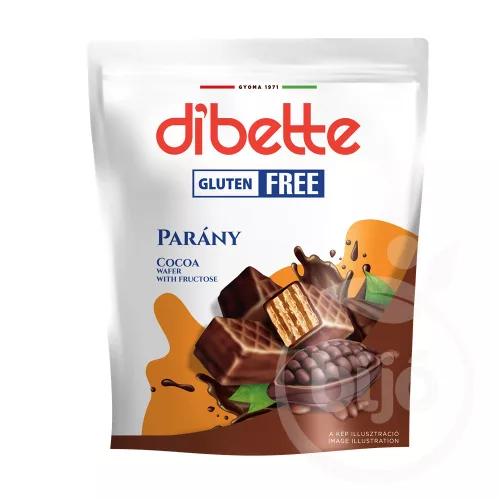 Dibette parány kakaós ét mártott, kakaós krém töltött ostya, fruktózzal gluténmentes 120 g - bio és új hullámos étkezés