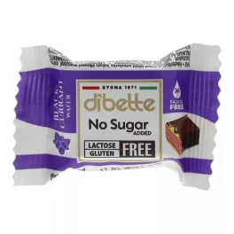   Dibette nas laktóz-, pálma-, gluténmentes feketeribizlis krémmel töltött ostyakocka, hcn, édesítőszerekkel 10 g