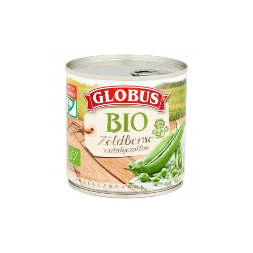 Globus bio zöldborsó konzerv