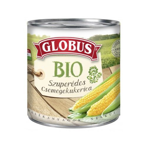 Globus bio szuperédes csemegekukorica konzerv