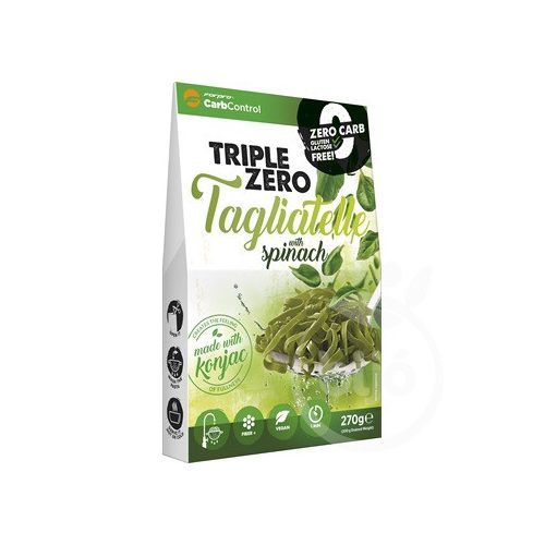 Forpro zero kalóriás tészta spenóttal - tagliatelle cukor/zsír/laktóz/glutén/szójamentes 270 g