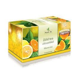 Mecsek zöld tea citrusokkal 20x2g 40 g - bio és új hullámos étkezés