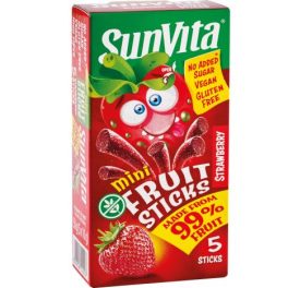 Sunvita mini fruit sticks eper 5 db 50 g - bio és új hullámos étkezés