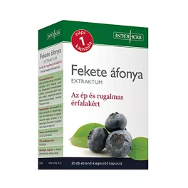 Interherb napi1 fekete áfonya extraktum 250mg 30 db - bio és vegán étrendkiegészítők