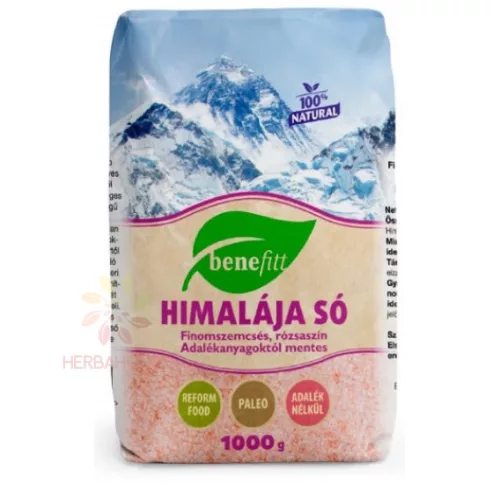 Benefitt himalája só rózsaszín finom 1000g - bio és új hullámos étkezés