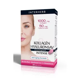 Interherb kollagén és hyaluronsav szépségformula intense tabletta 30 db - bio és vegán étrendkiegészítők