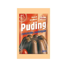 Haas natural pudingpor csokoládé 44 g - bio és új hullámos étkezés