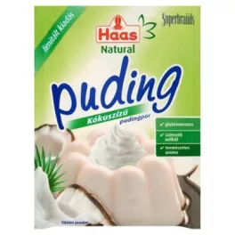 Haas natural pudingpor kókuszízű 40 g - bio és új hullámos étkezés