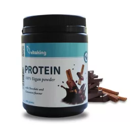 Vitaking vegán protein por csokoládé fahéj ízű400g