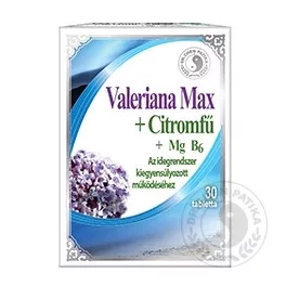 Dr.chen valeriana max+citromfű tabletta 30 db - bio és vegán étrendkiegészítők