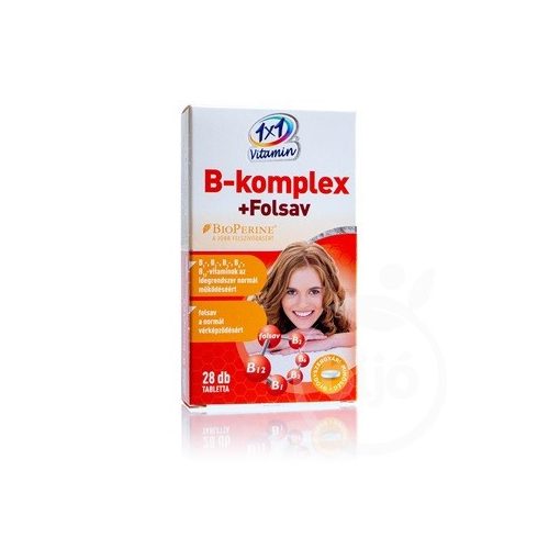 1x1 vitamin b-komplex+folsav étrend-kiegészítő ftbl bioperin 28 db