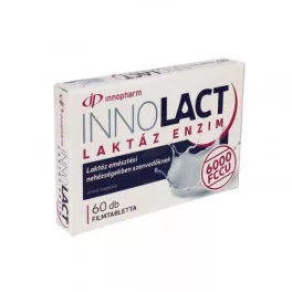 Innopharm innolact laktáz enzim 6000 fccu filmtabletta 60 db - bio és vegán étrendkiegészítők