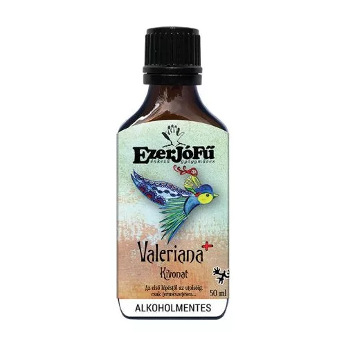 Ezerjófű valeriana+ kivonat 50ml alkoholmentes, növényi glicerinnel