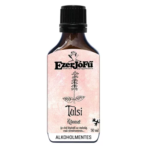 Ezerjófű tulsi kivonat 50ml alkoholmentes, növényi glicerinnel