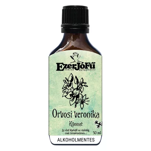 Ezerjófű orvosi veronika kivonat 50ml alkoholmentes, növényi glicerinnel