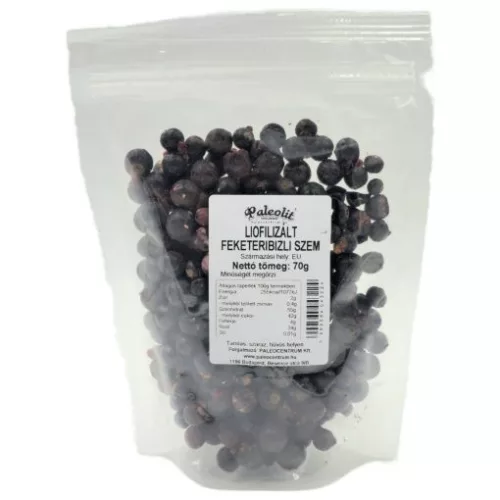 Paleolit liofilizált fekete ribizli 70g szemek black currant