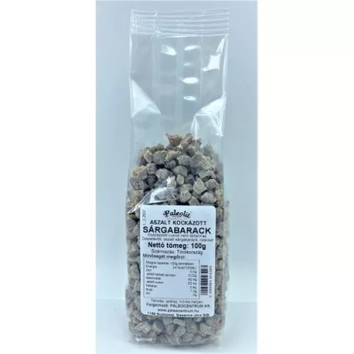 Paleolit aszalt sárgabarack kocka 100g cukor és kénmentes