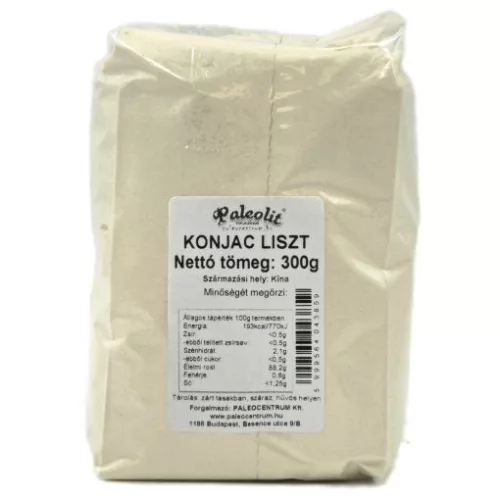 Paleolit konjac liszt 300g 120-200 mesh glükomannán tartalom min 90%