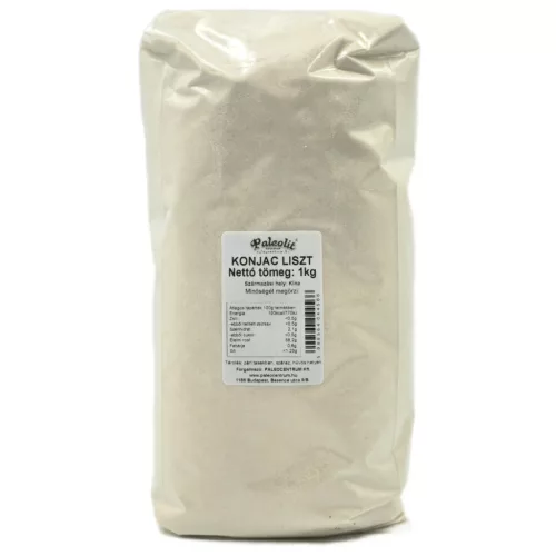 Paleolit konjac liszt 1kg 120-200 mesh glükomannán tartalom min 90%