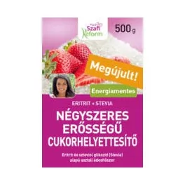 Szafi Reform négyszeres erősségű édesítő (negyedannyi 1:4) 500 g - bio és új hullámos étkezés