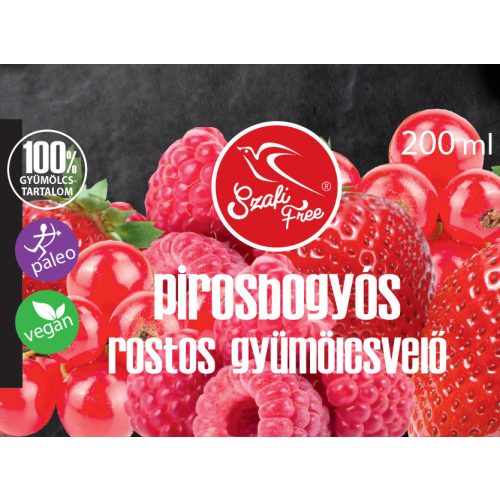 Szafi Free pirosbogyós rostos gyümölcsvelő 200 ml