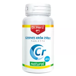 Dr.herz szerves króm-pikolinát 250 g tabletta 60 db - bio és vegán étrendkiegészítők